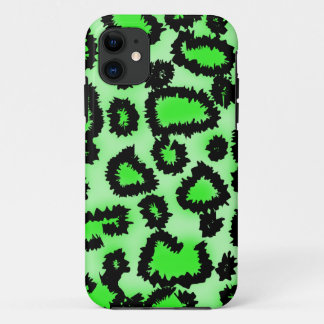 Funda Para iPhone 11 Modelo del estampado leopardo del negro y de la