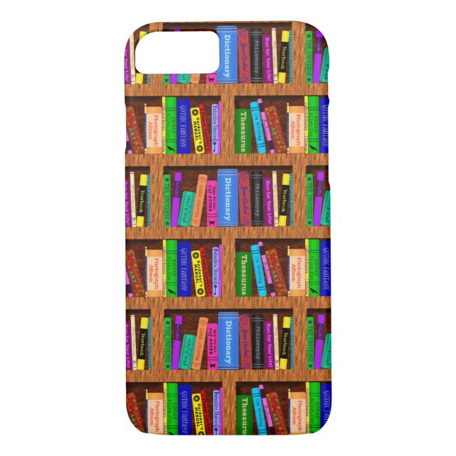 Funda De Case-Mate Para iPhone Modelo del estante de librería de la biblioteca (Reverso)