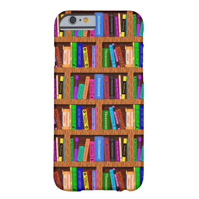 Funda De Case-Mate Para iPhone Modelo del estante de librería de la biblioteca (Reverso)