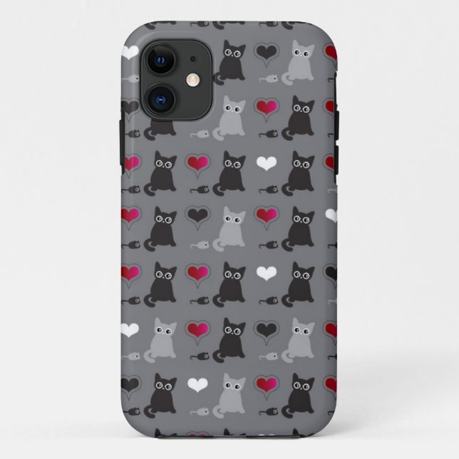 Funda De Case-Mate Para iPhone modelo del gatito y de los ratones (Reverso)