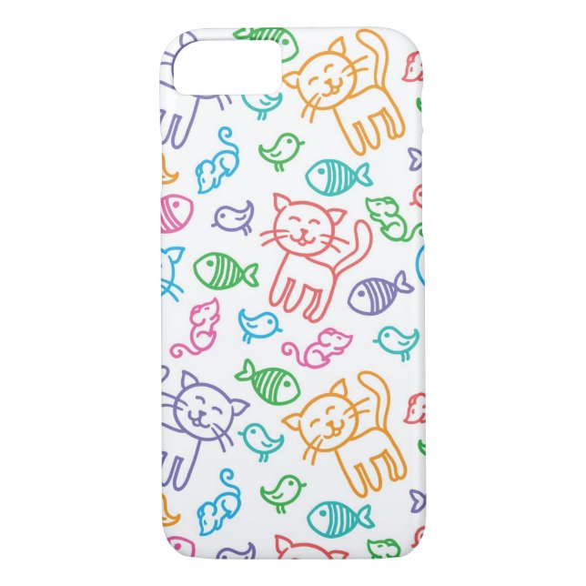 Funda De Case-Mate Para iPhone modelo del gato (Reverso)