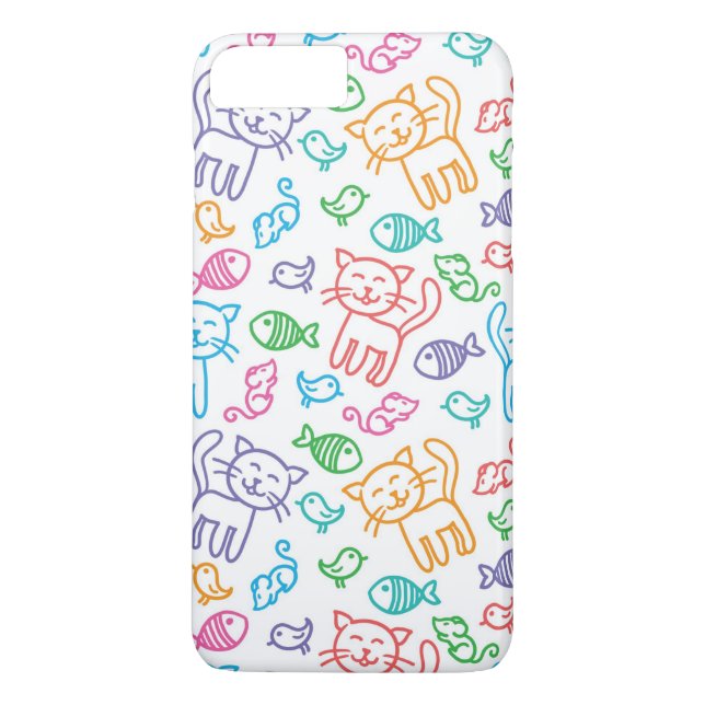 Funda De Case-Mate Para iPhone modelo del gato (Reverso)