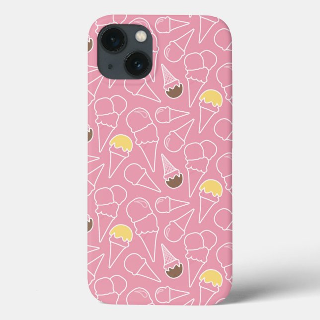 Funda De Case-Mate Para iPhone Modelo del helado del verano (Reverso)
