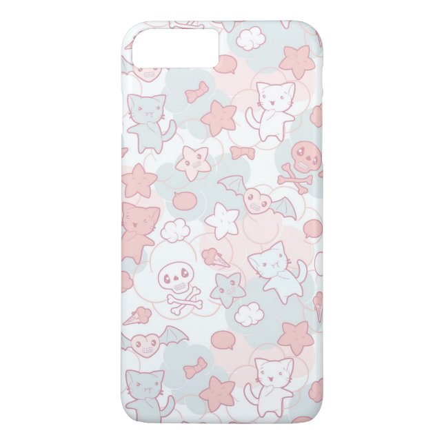 Funda De Case-Mate Para iPhone modelo del kawaii con doodle (Reverso)