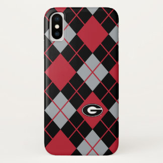 Funda Para iPhone X Modelo del logotipo el | Argyle de los bulldoges