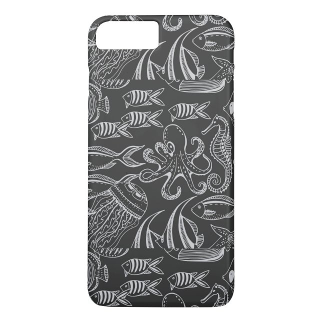 Funda De Case-Mate Para iPhone Modelo del Mar Negro (Reverso)