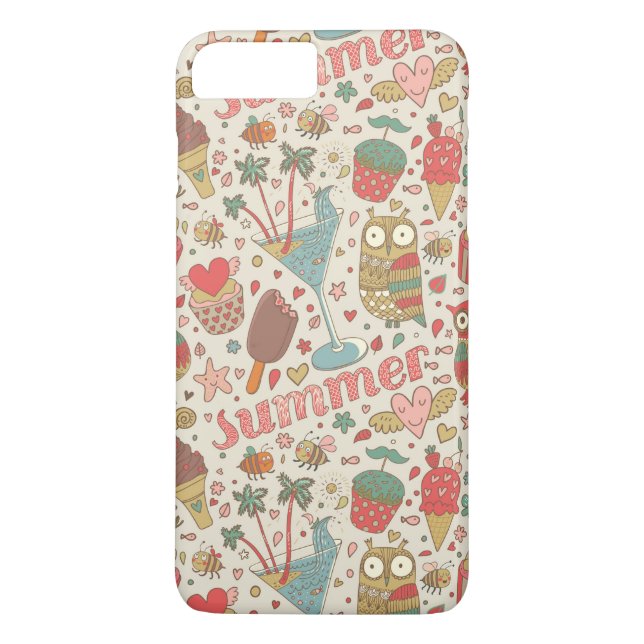 Funda De Case-Mate Para iPhone Modelo del verano con helado (Reverso)