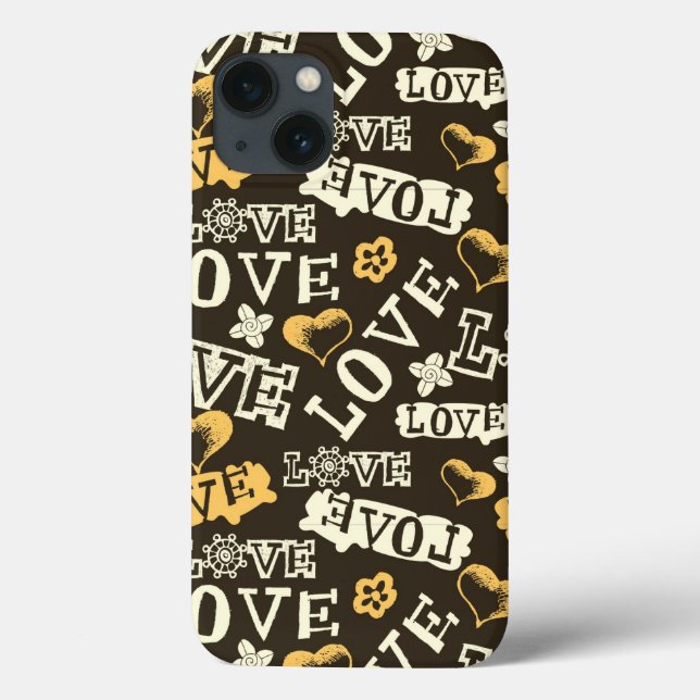 Funda De Case-Mate Para iPhone Modelo dibujado mano del amor (Reverso)