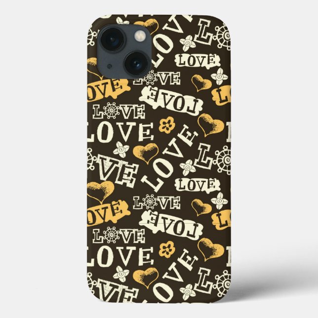 Funda De Case-Mate Para iPhone Modelo dibujado mano del amor (Reverso)