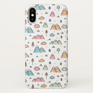 Funda Para iPhone X Modelo dibujado mano linda de la escena de la