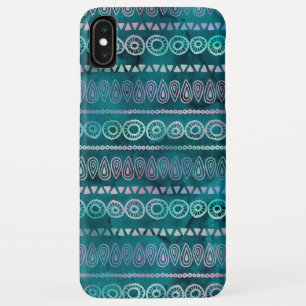 Funda Para iPhone XS Max Modelo dibujado mano verde verde azulada
