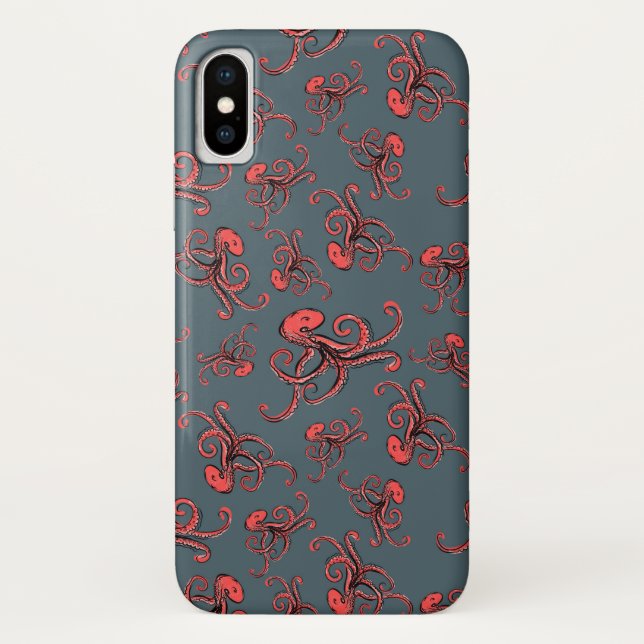 Funda De Case-Mate Para iPhone Modelo disimulado del pulpo (Reverso)
