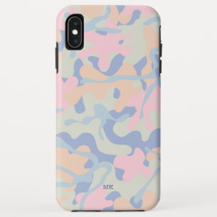 Funda Para iPhone XS Max Modelo en colores pastel de Camo con monograma