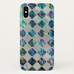 Funda Para iPhone X Modelo enmarcado plata del marroquí de la cáscar