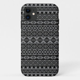 Funda Para iPhone 11 Modelo estilizado azteca negro y gris I
