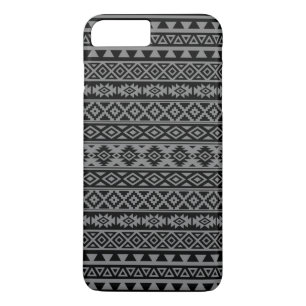 Funda Para iPhone 8 Plus/7 Plus Modelo estilizado azteca negro y gris I