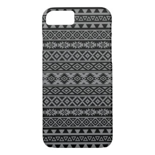 Funda Para iPhone 8/7 Modelo estilizado azteca negro y gris I