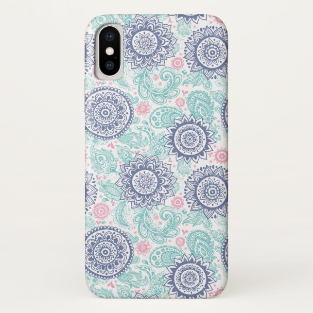 Funda De Case-Mate Para iPhone Modelo étnico de Paisley (Reverso)