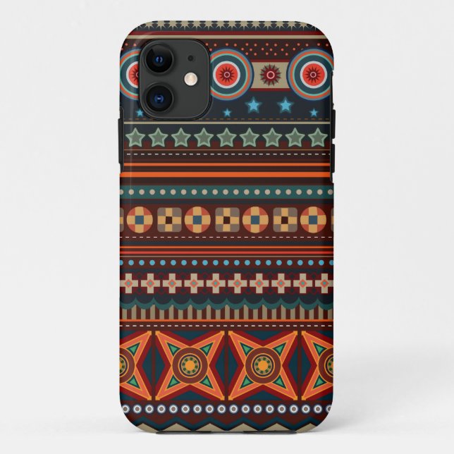 Funda De Case-Mate Para iPhone Modelo étnico indio nativo (Reverso)