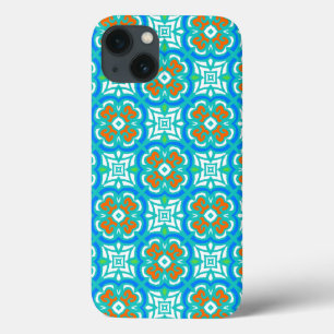 Funda Para iPhone 13 Modelo étnico verde azulado