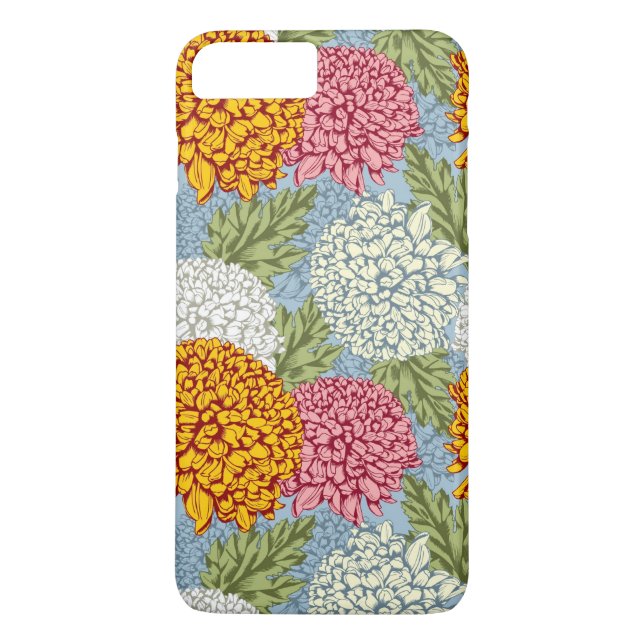 Funda De Case-Mate Para iPhone Modelo excelente con los crisantemos (Reverso)