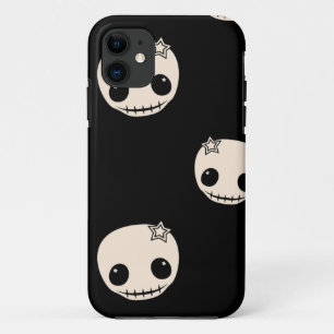 Funda Para iPhone 11 Modelo femenino de los cráneos del emo del cráne