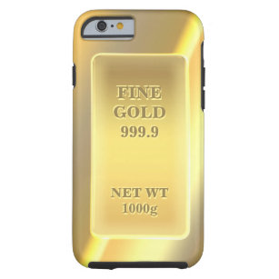 Funda Resistente Para iPhone 6 Modelo fino brillante del oro 999,9 con monograma