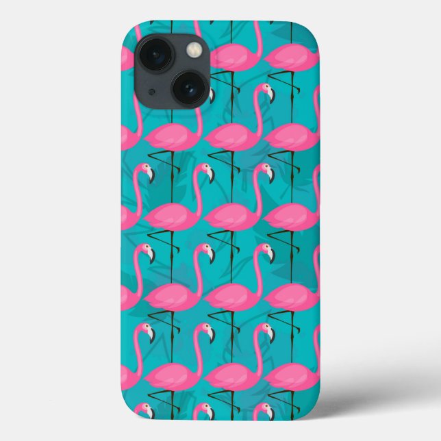 Funda De Case-Mate Para iPhone Modelo Flamingo Brillante (Reverso)