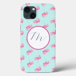 Funda Para iPhone 13 Modelo Flamingos Rosa Estuche para teléfono tropic