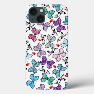 Funda Para iPhone 13 Modelo floral de la tarjeta del día de San