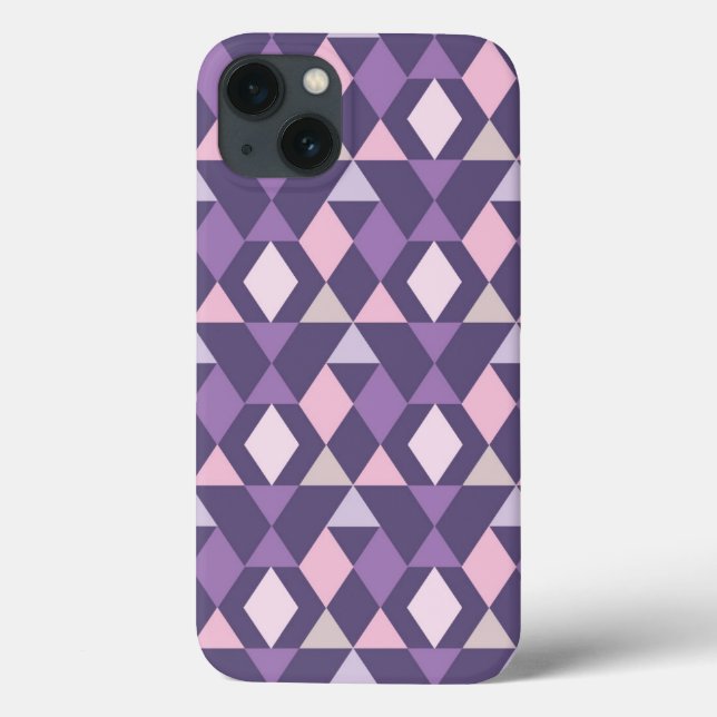 Funda De Case-Mate Para iPhone Modelo geométrico árabe púrpura (Reverso)