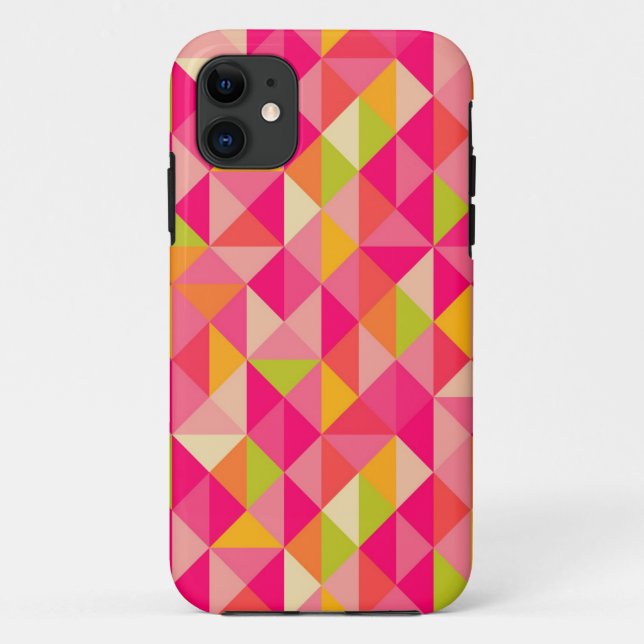 Funda De Case-Mate Para iPhone Modelo geométrico de los triángulos (Reverso)