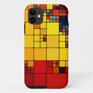 Funda Para iPhone 11 Modelo geométrico del arco iris vibrante abstracto