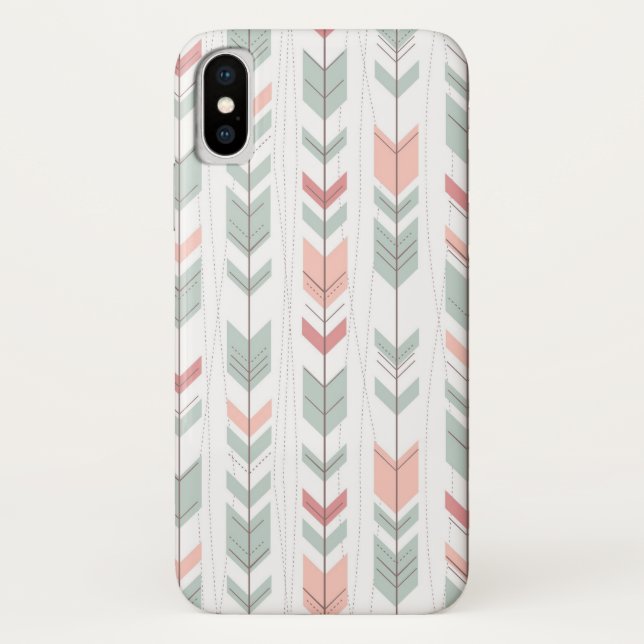 Funda De Case-Mate Para iPhone Modelo geométrico en estilo retro (Reverso)