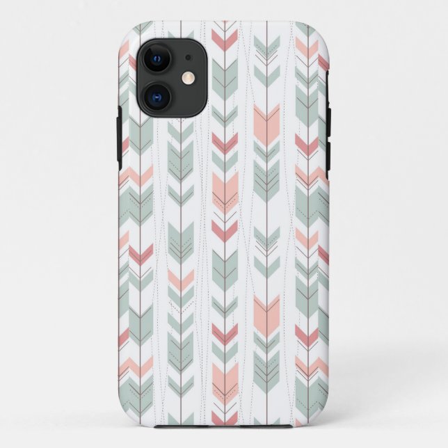 Funda De Case-Mate Para iPhone Modelo geométrico en estilo retro (Reverso)