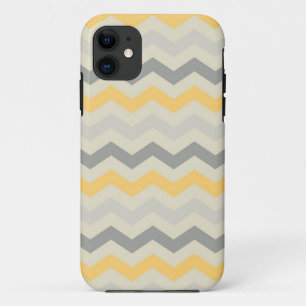 Funda Para iPhone 11 Modelo geométrico rayado del zigzag amarillo del