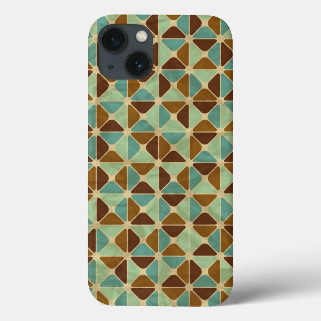 Funda De Case-Mate Para iPhone Modelo geométrico retro (Reverso)