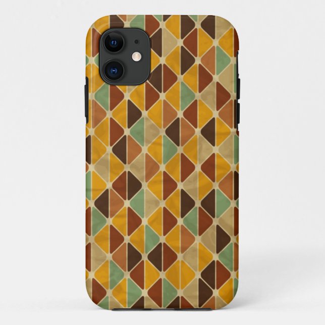 Funda De Case-Mate Para iPhone Modelo geométrico retro 3 (Reverso)