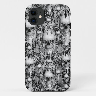 Funda Para iPhone 11 Modelo gótico del cráneo del cordón del Victorian