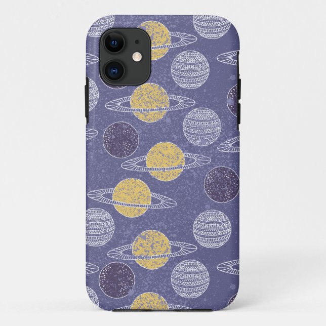 Funda De Case-Mate Para iPhone Modelo ilustrado del espacio (Reverso)
