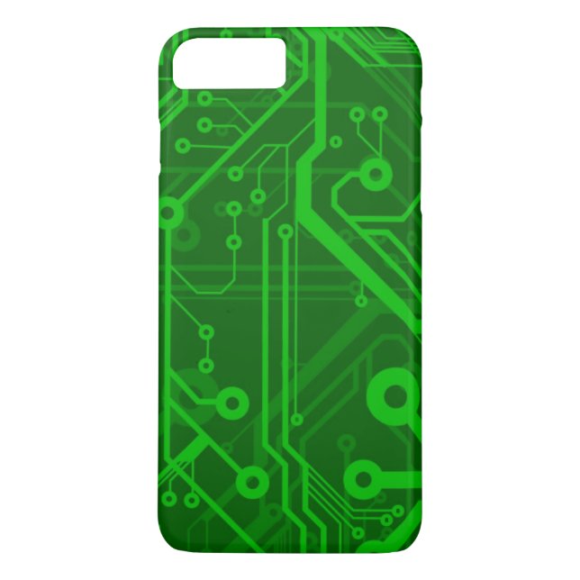 Funda De Case-Mate Para iPhone Modelo impreso verde de la placa de circuito (Reverso)