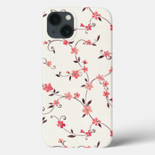 Funda Para iPhone 13 Modelo inconsútil de la acuarela con la primavera