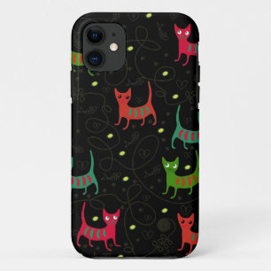 Funda Para iPhone 11 Modelo lindo colorido del hueso de los gatos y de