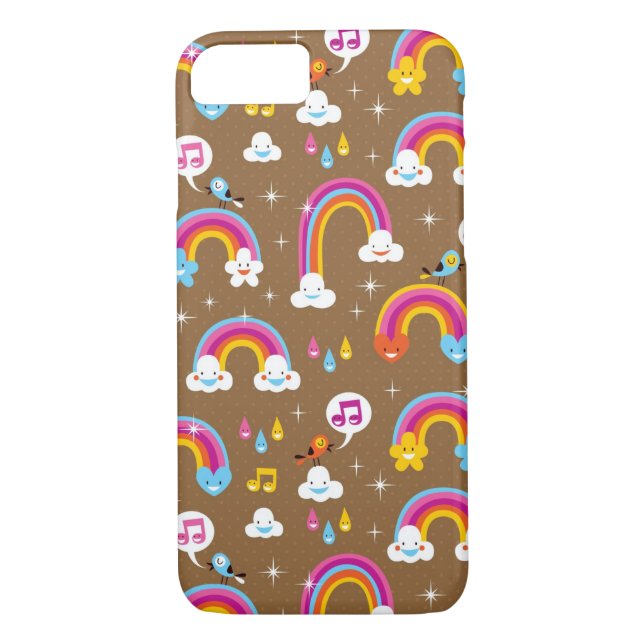 Funda De Case-Mate Para iPhone modelo lindo de los arco iris (Reverso)