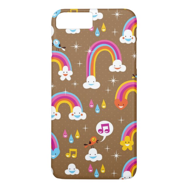 Funda De Case-Mate Para iPhone modelo lindo de los arco iris (Reverso)