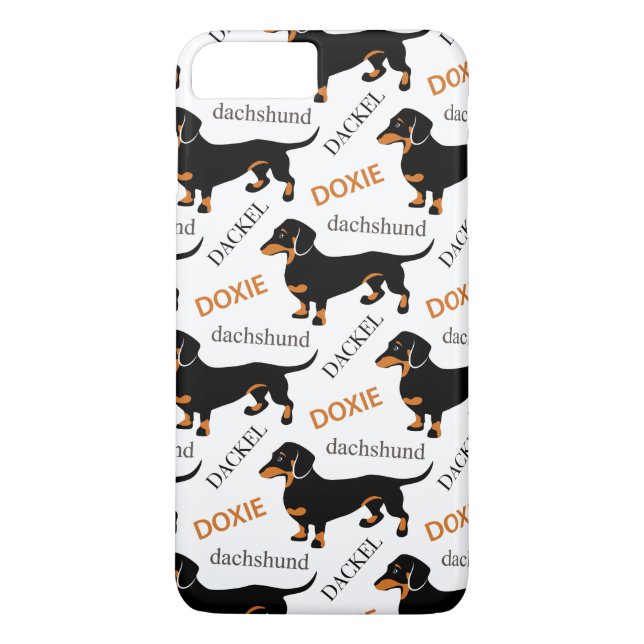 Funda De Case-Mate Para iPhone Modelo lindo del perro de Doxie del Dachshund (Reverso)