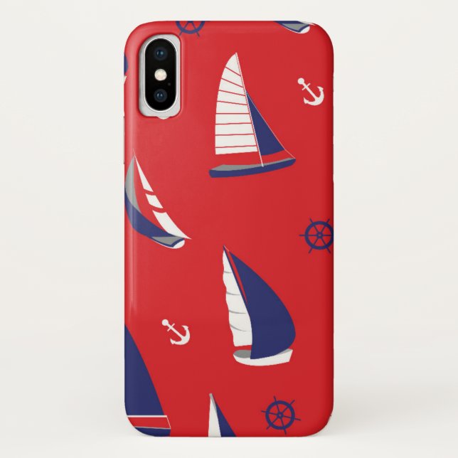 Funda De Case-Mate Para iPhone Modelo magro del velero (Reverso)
