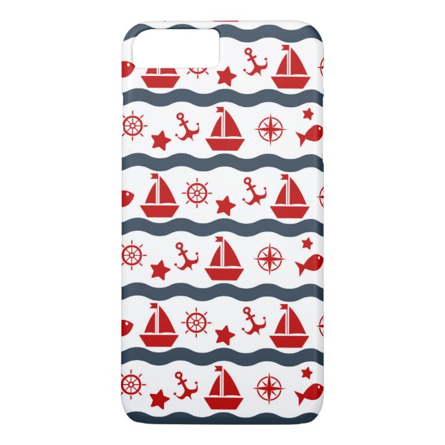 Funda De Case-Mate Para iPhone Modelo marítimo lindo (Reverso)