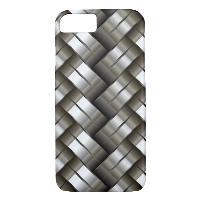 Funda De Case-Mate Para iPhone Modelo metalizado tejido (Reverso)