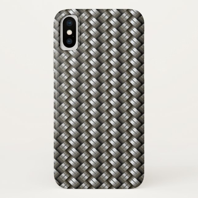 Funda De Case-Mate Para iPhone Modelo metalizado tejido (Reverso)